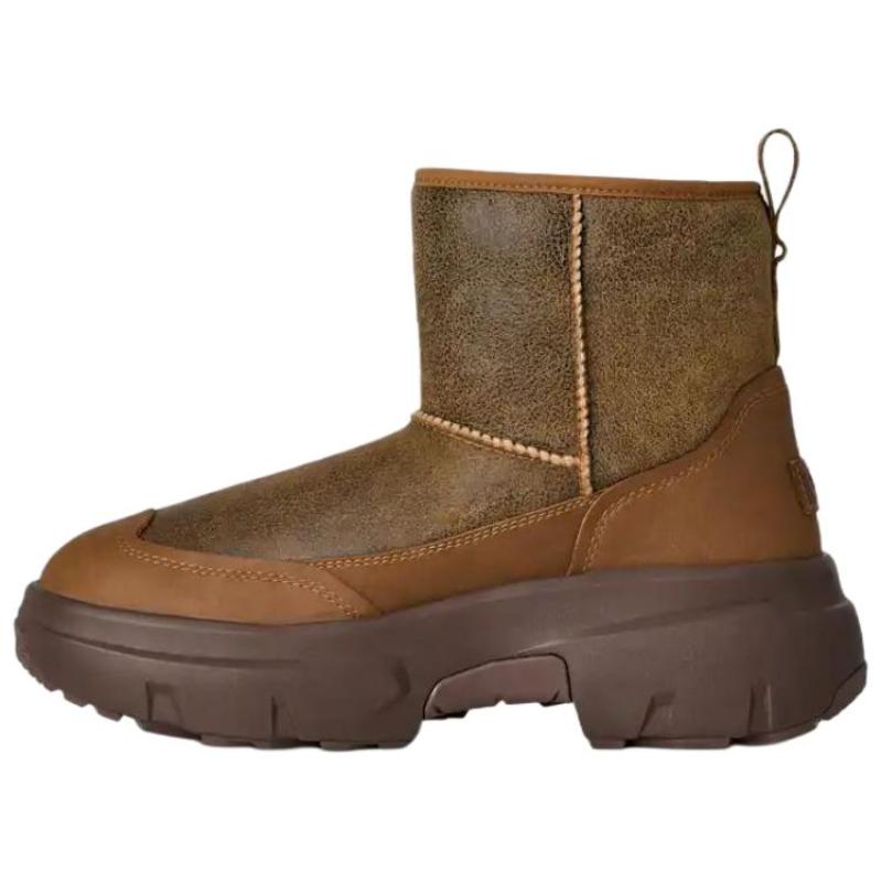 UGG JLD Теплые Короткие Снежные Ботинки Мужские Каштановые Кроссовки 1171351-CHE