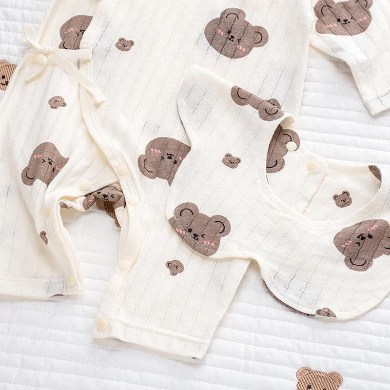 Ультратонкий хлопковый детский комбинезон с защитой живота и длинными рукавами — дышащий, класса А для лета и кондиционируемых помещений