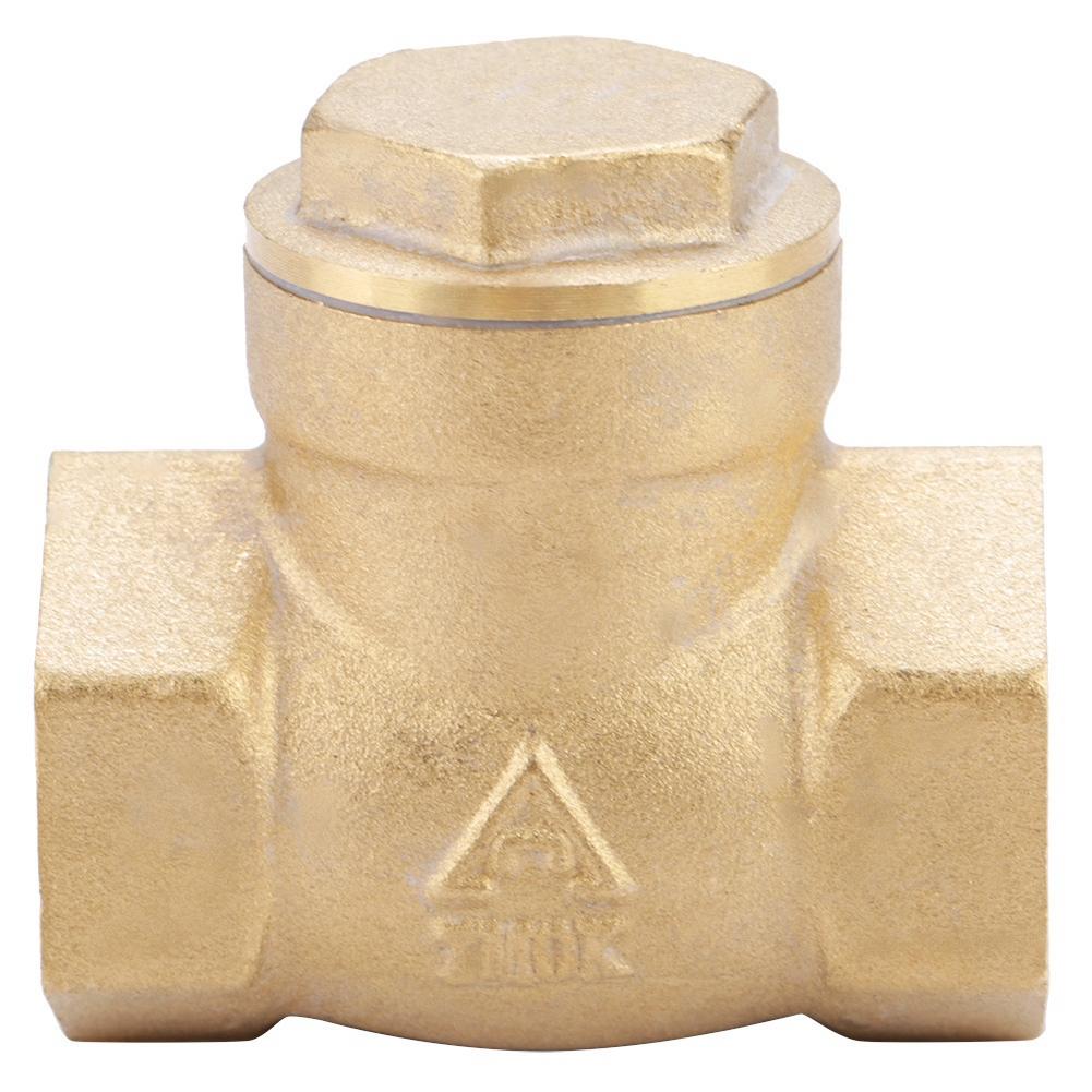 Golden Brass One Way Female Thread Swing Check Valve Brass Check Valve Parts (DN15)