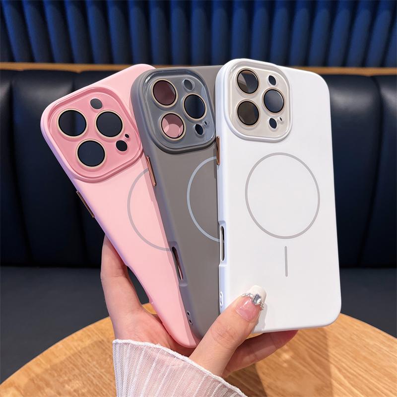 Для Magsafe Liquid Silicone Магнитный беспроводной зарядный чехол для iPhone 16 15 14 Plus 12 11 13 Pro Max Crystal Lens Protective Cover