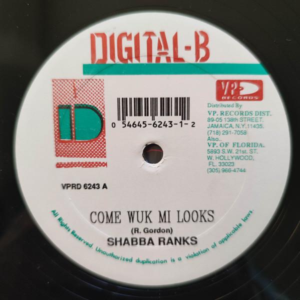 12-дюймовая пластинка SHABBA RANKS / GENERAL B - Come Wuk Mi Looks / Cutting Edge VPRD6243 Digital-B US Reggae, Ska & Dub