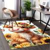 Highland Bull Theme Chair Mat: Office Carpet Oversized Rug for Home Decor, Sofa Mat, Desk Pad, Gift Idea for Any Room