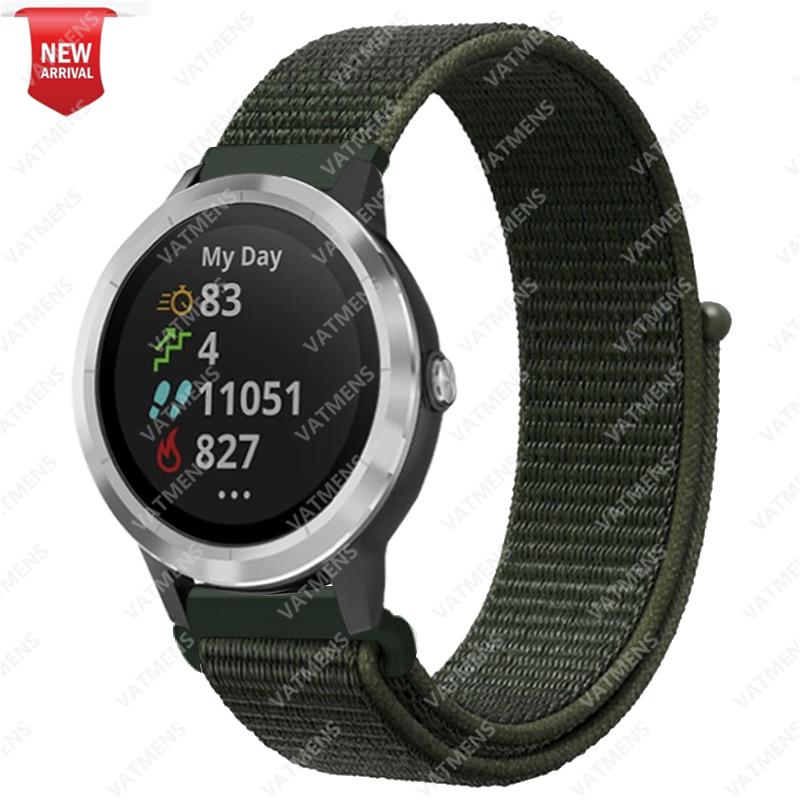 Нейлоновый ремешок 20 мм 22 мм для Garmin Venu SQ 2 2s Forerunner 645 ремешок для смарт-часов браслет браслет ремешок для Garmin Vivoactive 3 4