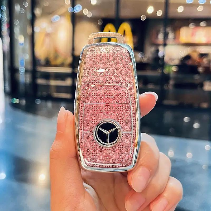 TXF4 Fashion Car Key Case Cover For Mercedes Benz A B C E Class GLS GLA GLK GLC CLS CLA AMG W204 W205 W212 W463 W176 Keychain Fob