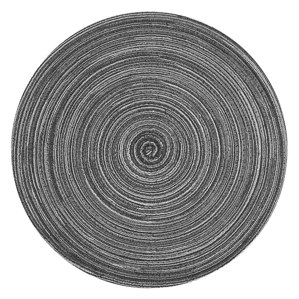 6 шт. плетеные круглые коврики для кухонных обеденных столов, дорожка для обеденного стола, теплоизоляция, нескользящие моющиеся салфетки, рождественские коврики для стола, украшение для дома, подставка для подставок