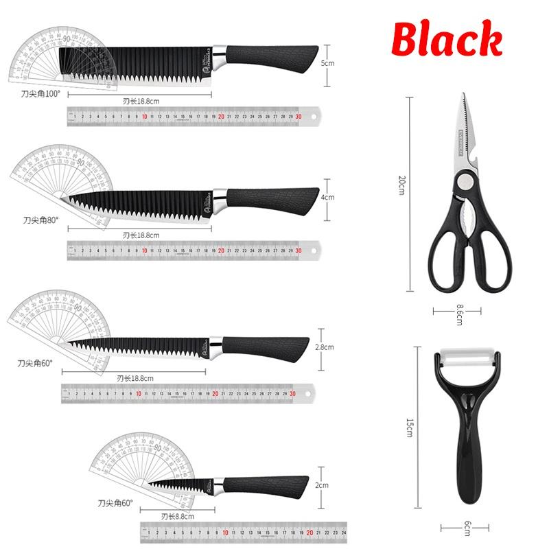 Набор кухонных ножей, состоящий из 6 кованых ножниц и керамического ножа для очистки овощей Нож шеф-повара для нарезки Нож для очистки овощей