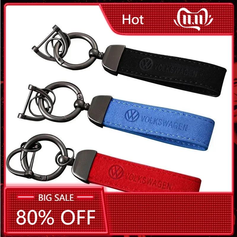 2025 Горячий замшевый брелок для ключей автомобиля для Volkswagen Passat Santana Touareg Tiguan Golf Bora Jetta Mk6 Beetle Scirocco Sagitar Кольцо для ключей Pe