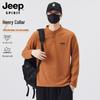 Мужская повседневная футболка с длинным рукавом и воротником-хенли JEEP SPIRIT