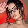 Cat Eye Eyeglasses Frame Men Women's Plain Glasses Luxury Retro Blue Light Blocking Computer Eye Protection Optical Eyeglasses Goggle