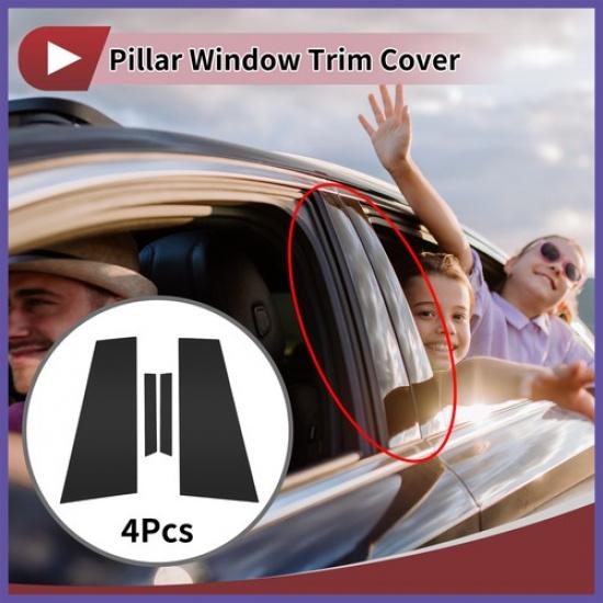 4Pcs Car Door Pillar Window Trim for Mercedes-Benz CLS 2017- Black