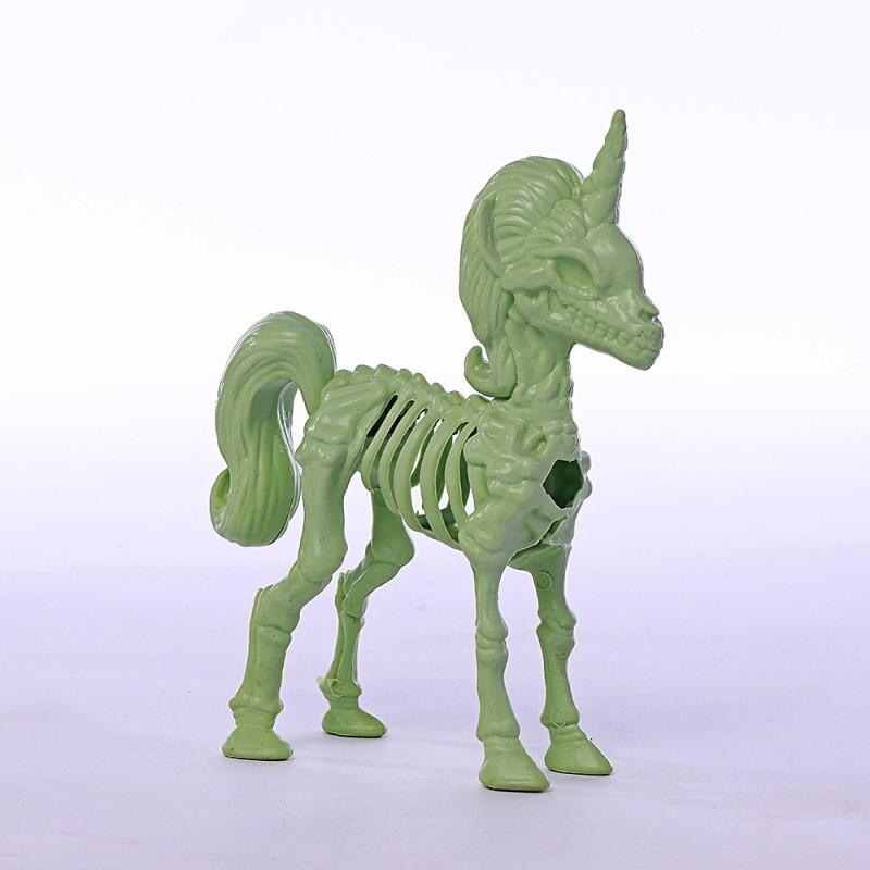 Halloween Skeleton Unicorn Figurine Decor Party Table Ghost House Display PE Craft Ornament
