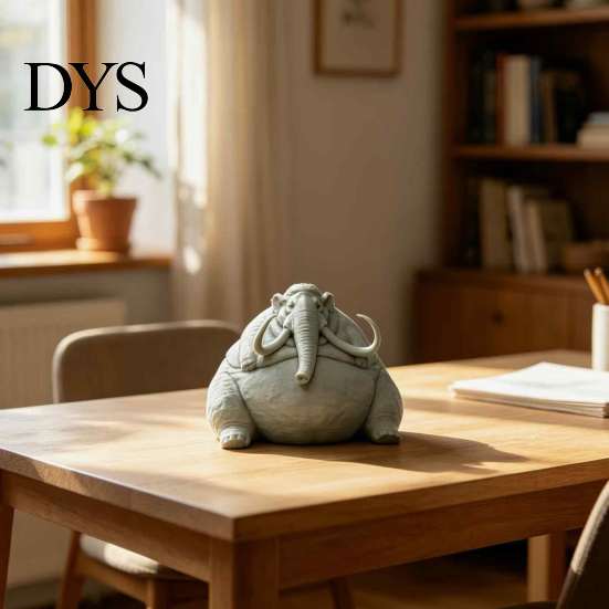 Забавные Офисные Настольные Украшения 3D Печатная Фигурка Толстого Слона, Современная Скульптура Животного, Креативная Коллекционная Модная Статуэтка-Игрушка, Устойчивое Основание Настольное