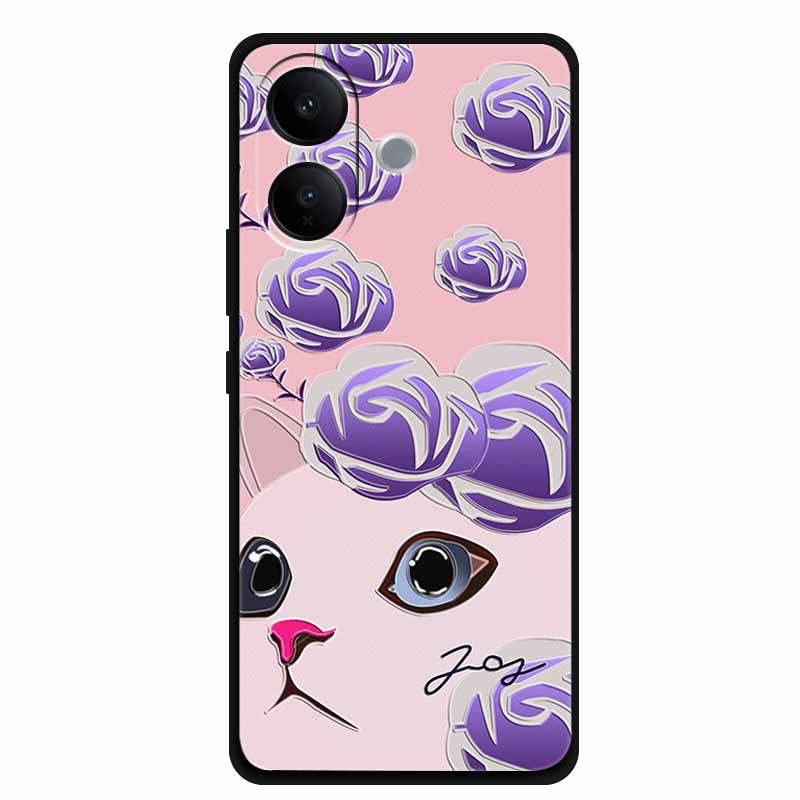 3D Цветочный тисненый чехол для vivo V60 Lite 4G 5G, Мягкий силиконовый чехол для телефона Vivo V60 Lite, Защитный корпус, Военный класс