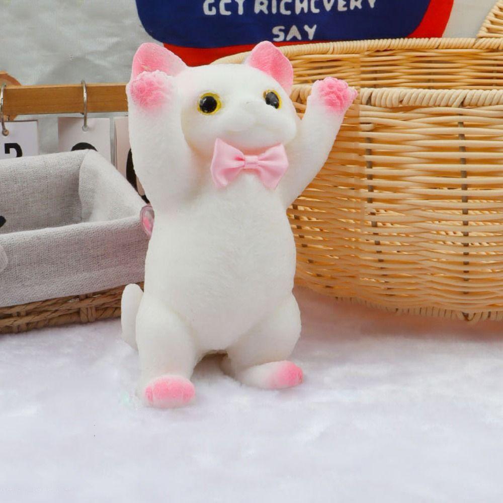 Cartoon Big Cat Doll Squeeze Toy Cat Bell Artificial Doll Squeeze Toy  Sensory Toys