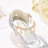 Girls Princess Dress Shoes Pink Glitter Rhinestone Buckle Sandals Stage Performance