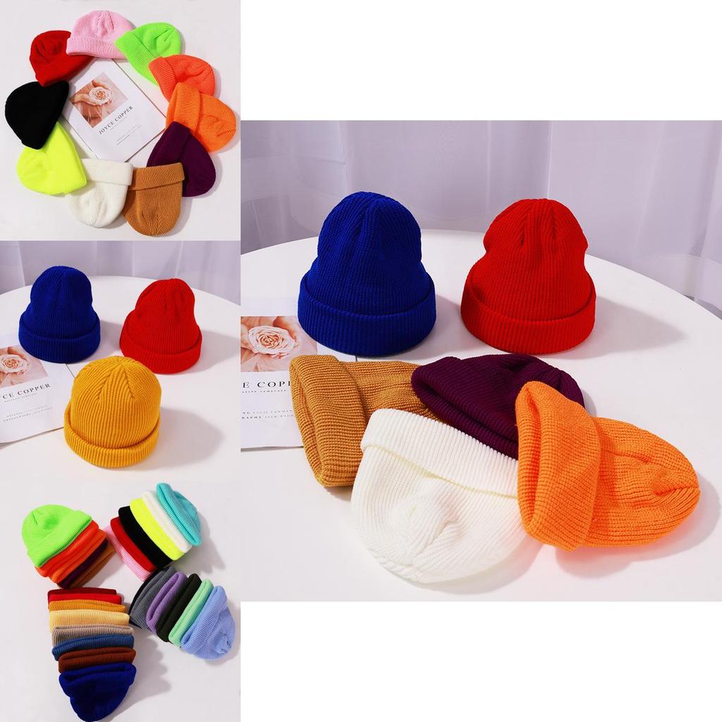 Легкая мешковатая шапка-бини для мужчин и женщин, однотонный дизайн