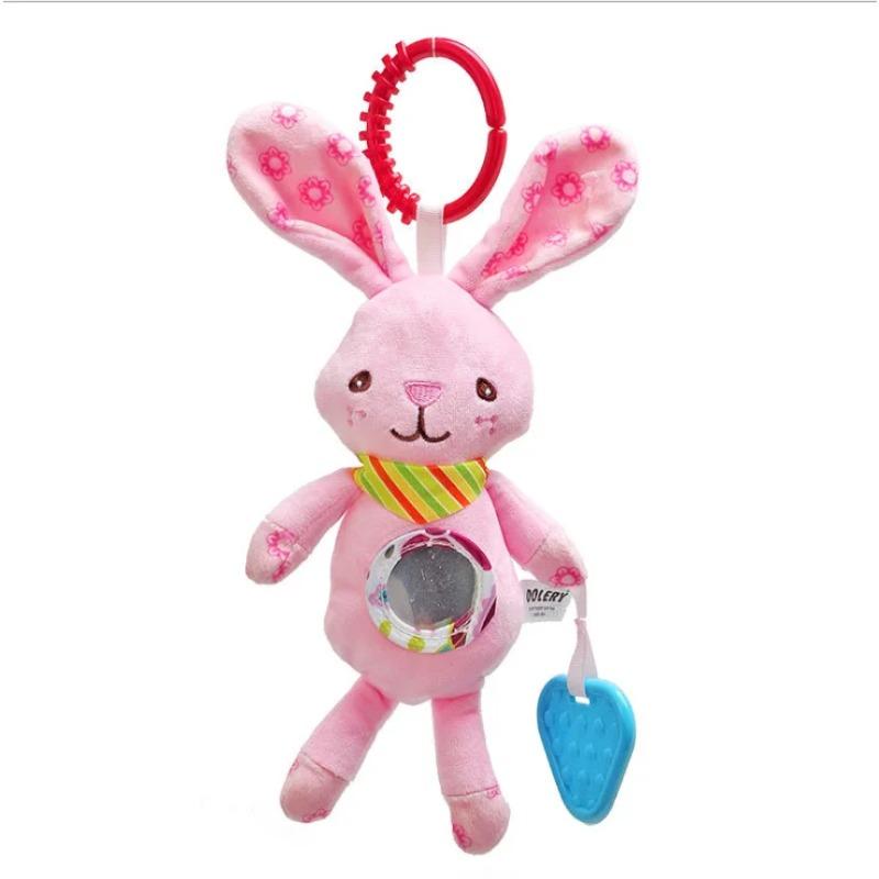 Hot Sale Newborn Baby Plush Stroller Toys Baby Rattles Mobiles Cartoon Animal Hanging Bell Educational Baby Toys 0-12 Months