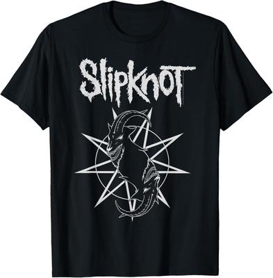 Официальная футболка Slipknot с логотипом Звезда-Козел Мужские Женские Футболки Топ