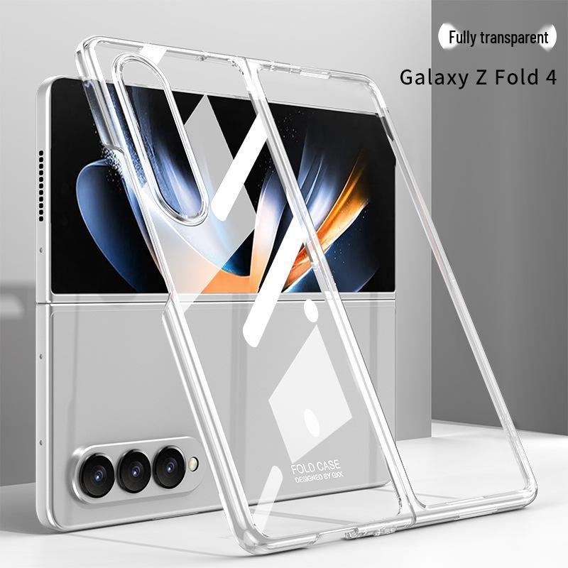 Samsung Fold4 Электроокрашенный Фантомный Прозрачный Жесткий Чехол-Ракушка из Поликарбоната - Однотонный, Складная Защита