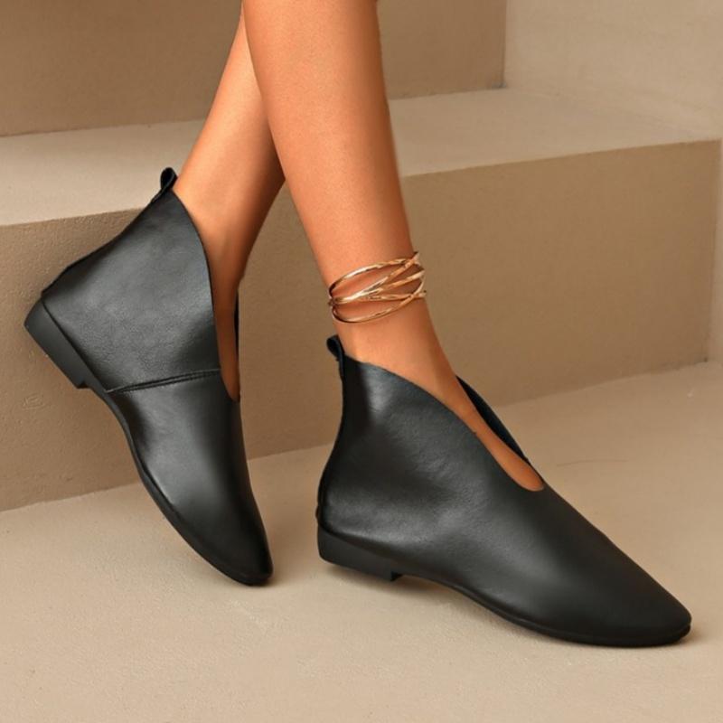 Мода Среднего каблука Женские зимние ботильоны с острым носком 2025 Зимний тренд Повседневные ботинки-кеды Челси Кожаные готические туфли-лодочки Botas Mujer