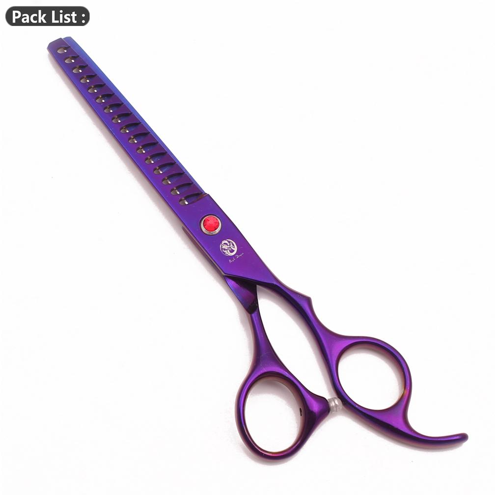 Ножницы для стрижки собак Purple Dragon 6,5" 7" из нержавеющей стали, изогнутые вверх, профессиональные ножницы для домашних животных, филировочные ножницы Z3002