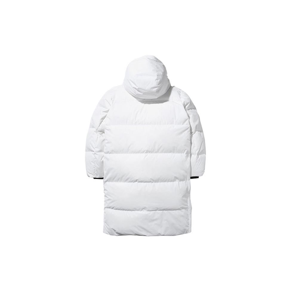 Fila Однотонная длинная повседневная пуховая куртка с капюшоном женская верхняя одежда Белая FE2DJD6110X-OWH