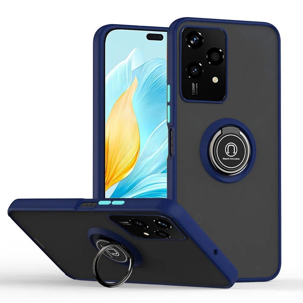 Чехол Armor Matte Case For Honor 200 Lite, чехол для Honor 200 Pro, смарт-кольцо, магнитный держатель, подставка, противоударный чехол Fundas