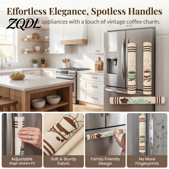 Comfortable Grip Appliance Covers 3Pcs Refrigerator Handle Covers, Washable Anti-Slip Kitchen Door Protector for Home Decor Gift Fridge Microwave Oven