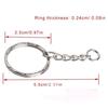 50pcs Keyring 25mm Silver Polished Keychain Split Ring Short Chain Key Rings Diy