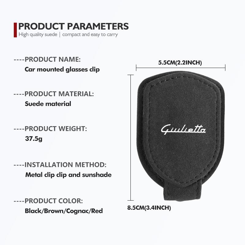2026 Hot Sticker For Alfa Romeo Car Sun Visor Clip Glasses Cards Magnetic Sunglasses Bracket GT Stelvio F1 Brera Volante Tonale 