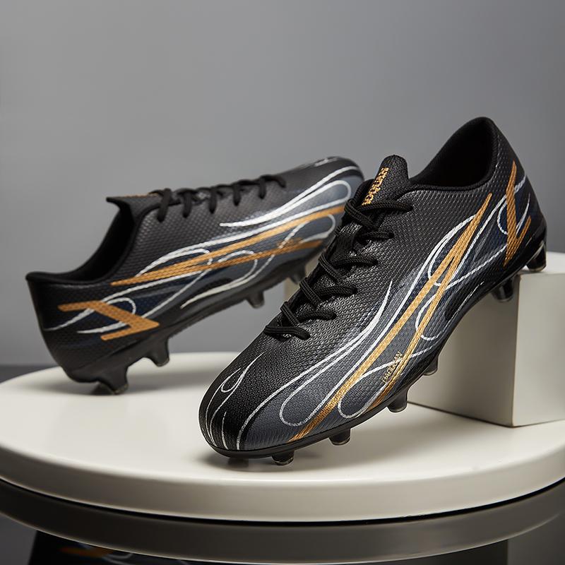 Fashion Men's Soccer Shoes FG/TF Non-Slip Turf Soccer Cleats Training Shoes Ultralight Outdoor Sneakers Athletic Low Top Football Boots