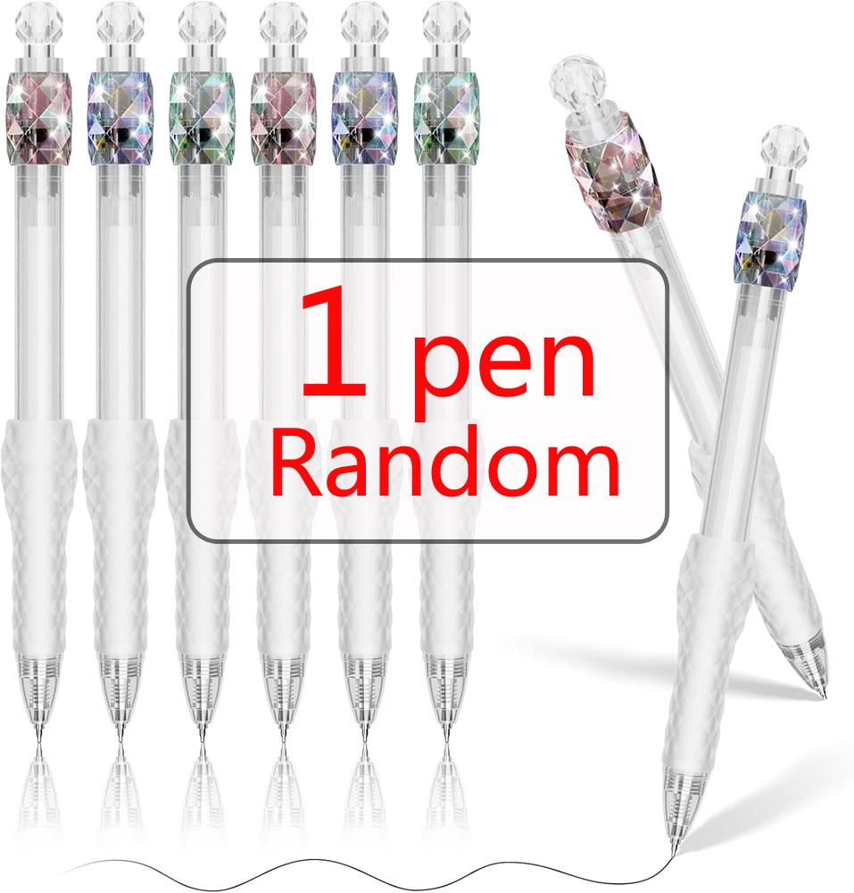 1/3/6 Pcs Rotating Crystal Gel Pens 0.5mm Fidget Rotat Gem Black Ink Fine Point Smooth Writing Pen Quick-dry for School Office