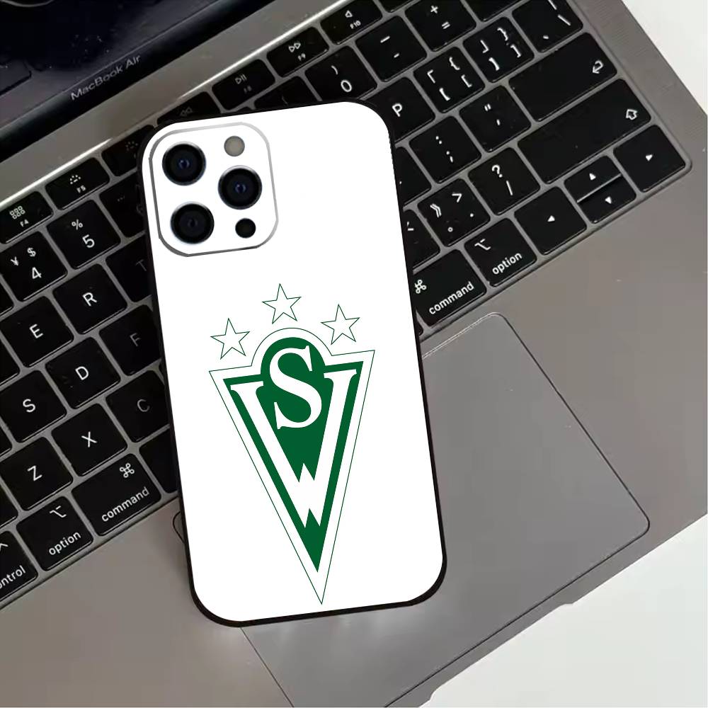 Чехол для телефона Santiago W-Wanderers Classic Badge для iPhone 17,16,15,14,13,12,11 Plus,Pro Max,XS, Мягкий силиконовый черный чехол