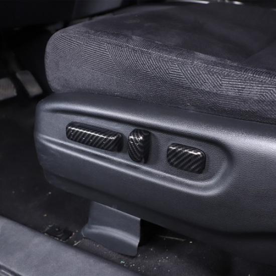 Carbon fiber ABS Seat Adjustment Button Trim Cover For Honda Pilot 2016-22
