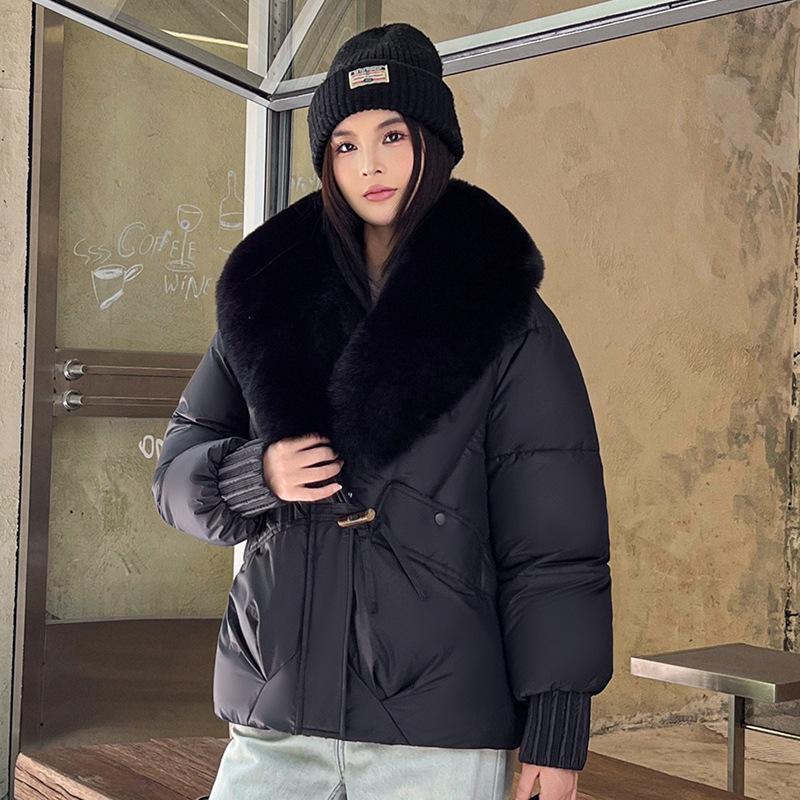 Stylish Winter Coats for Women: Warm and Fashionable, with A Large Faux Fur Collar and A Short Length.