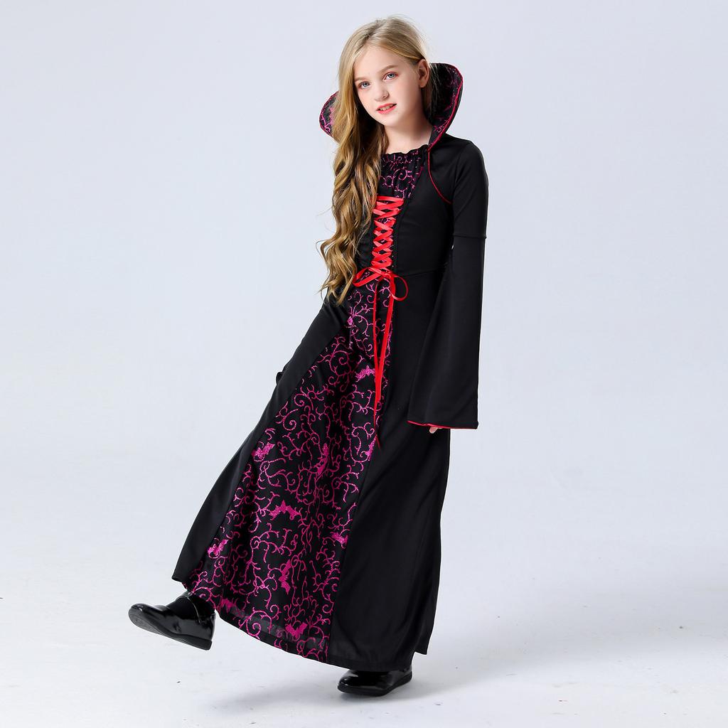 Cosplay Europe America Halloween cos clothes children witch death game party cosplay suit