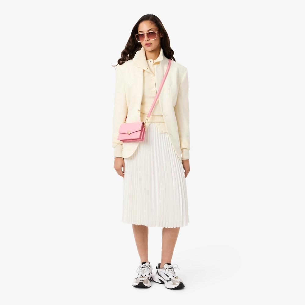 Lacoste Женская плиссированная длинная юбка с блестящей лого-лентой JF5605-55N70V