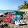 1pc Pistas da Blue Blue’s Clues1 Beach Towel, Beach and Seaside Swimming Pool Equipment, Fashion Pattern, Rectangular, Travel Essentials