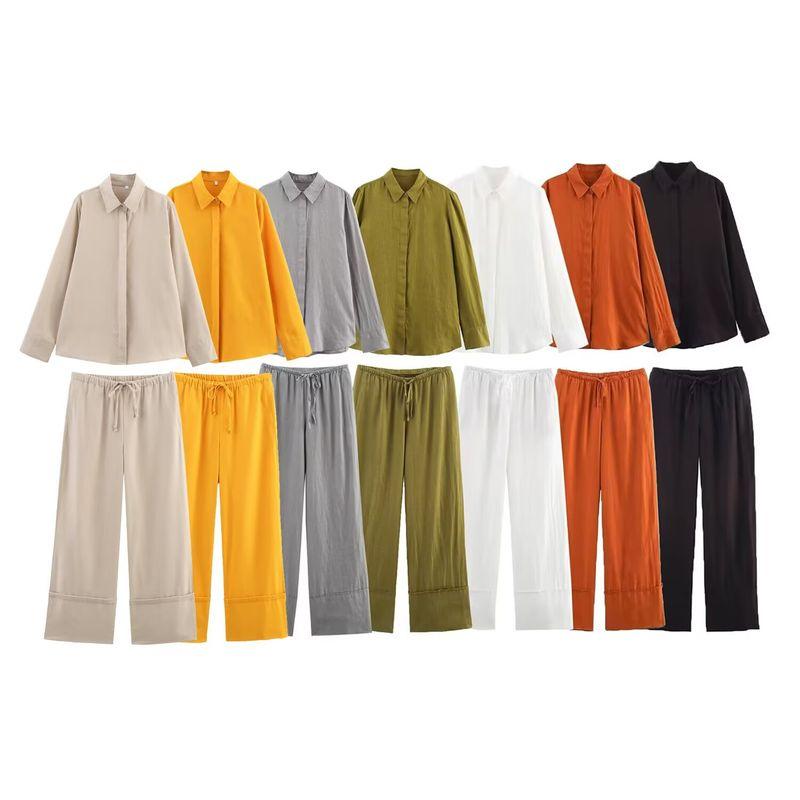 Kaslead New Arrival Women's Fashion Style Fashion Blended Shirt Casual Pants 4786090 4786091