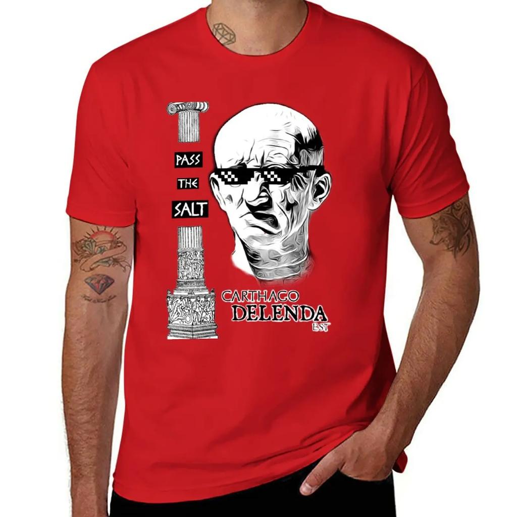 Pass the Salt, Carthage must be Destroyed T-Shirt tees Short sleeve tee funnys boys whites slim fit t shirts for