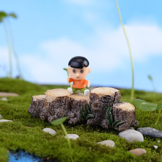 Миниатюрный пень из смолы, микропейзаж, сказочный сад, мини-украшение, декор для кукольного домика