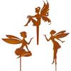 Outdoor Garden Courtyard Ornaments, Flower Fairy Fairy Fairy Silhouette, Metal and Iron Crafts, Elf Decoration