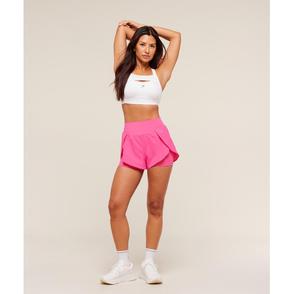 Gymshark Шорты 2 в 1 для бега Energy pInk B3c4d Kc2w