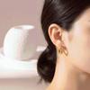 1 pair 18K PVD Gold Plated Twisted Mini Huggies Braided Small Earrings Capsule Wardrobe Essential