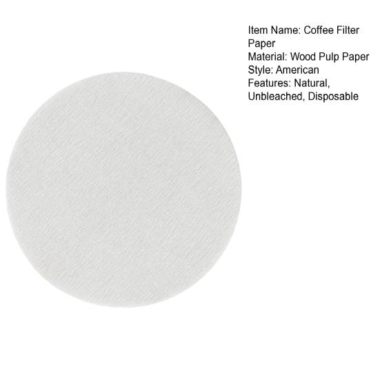 200Pcs 51/53/58/60MM Coffee Filter Paper Natural Unbleached Disposable Round Moka Pot Coffee Dripper Paper Universal Coffee Maker Accessories