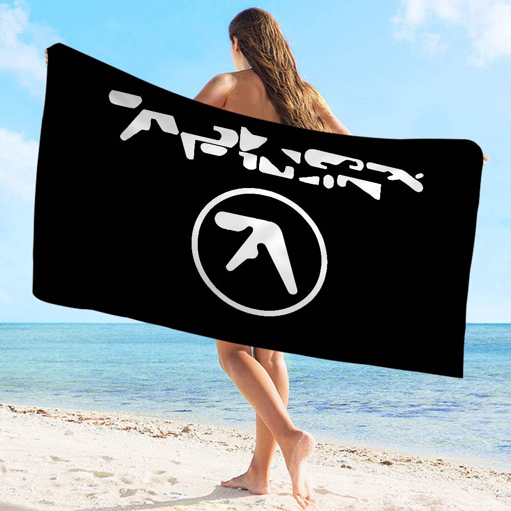 Aphex Twin Пляжное полотенце Цветные банные полотенца Для девочки Микрофибра Быстросохнущие На заказ Без песка Пляж Йога Спа Тренажерный зал Бассейн