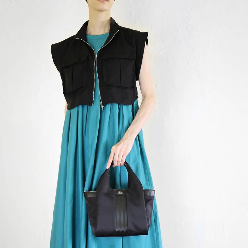 Nina Nina Ricci Черная сумка-тоут 2-в-1, Buren, 31-1501, Женская,