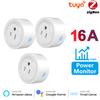 Монитор мощности 20a 16a Tuya Smart Zigbee, розетка для беспроводного управления с таймером энергии, работает с Alexa Google Home