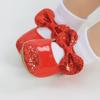 Туфли принцессы с пайетками и бабочками на мягкой подошве для малышей (М1951)