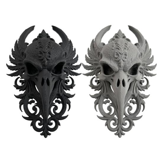 Готический череп ворона Настенная скульптура черепа вороны Поддельный животный подвесной настенный декор Жуткая голова Настенное искусство